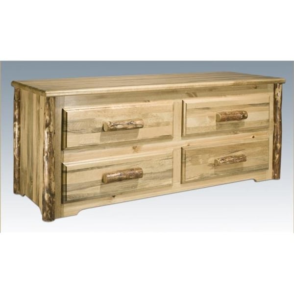 Montana Woodworks MWGCSC Glacier Country Sitting Chest with 4 Drawers MWGCSC - main